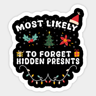 Most Likely To Forget Hidden Sticker